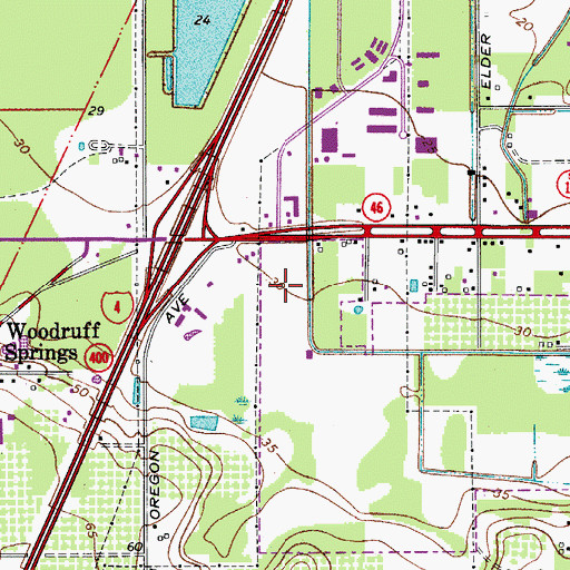 Topographic Map of Gateway Plaza Shopping Center, FL