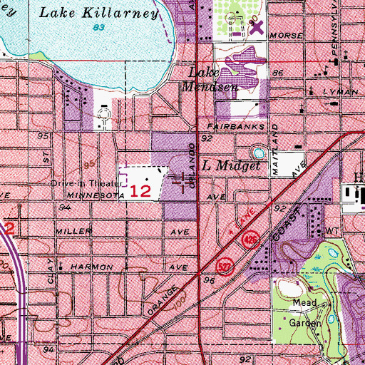 Topographic Map of Hollie Anna Shopping Center, FL