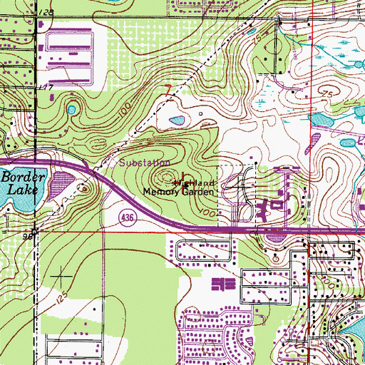 Topographic Map of Hunt Club Corners Shopping Center, FL