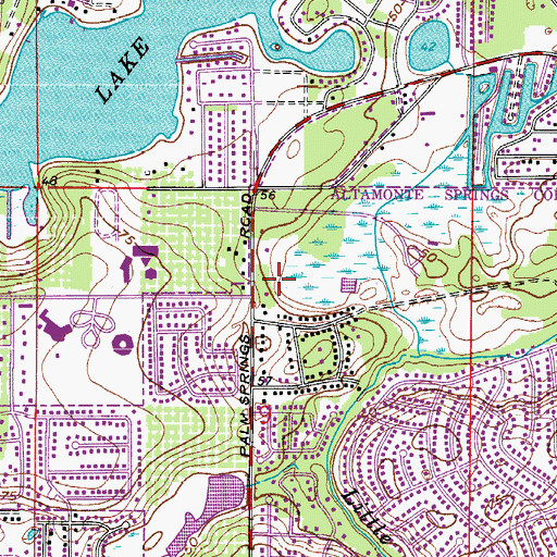 Topographic Map of Jamestown Place Shopping Center, FL
