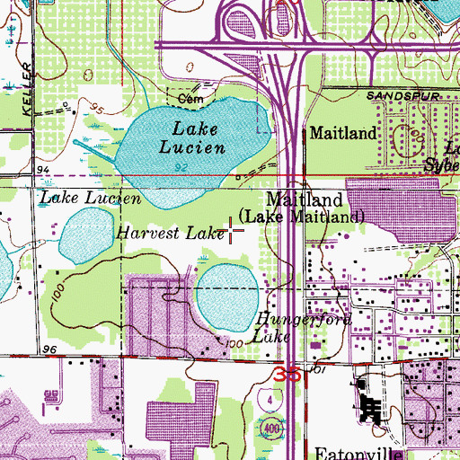 Topographic Map of Lake Lucien Executive Complex, FL