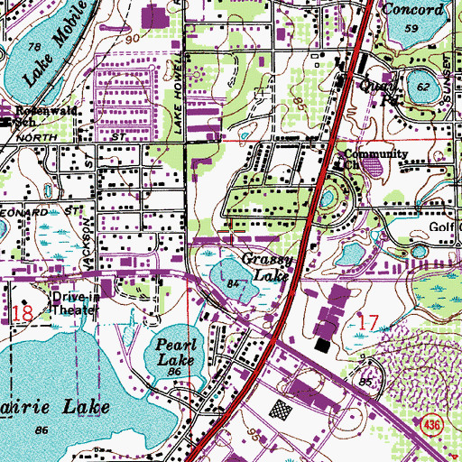 Topographic Map of Live Oak Center Office Center, FL