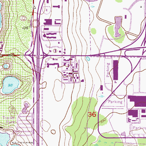 Topographic Map of Mercado Mediterranean Village Shopping Center, FL