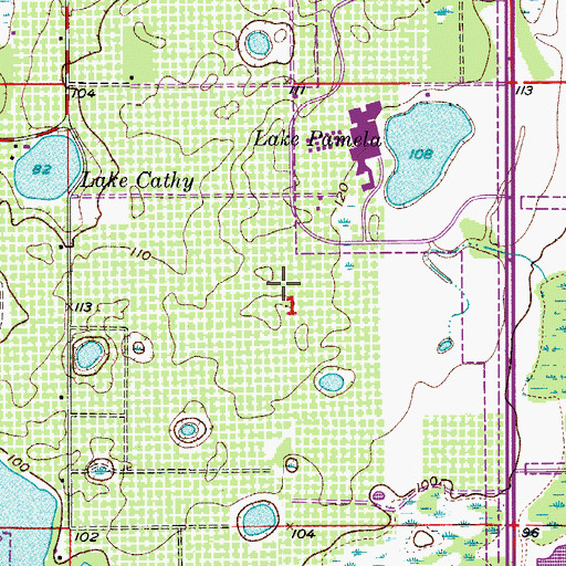 Topographic Map of Metro West Buisness Center, FL