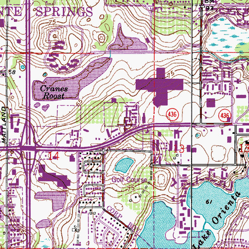 Topographic Map of North Lake Plaza Shopping Center, FL