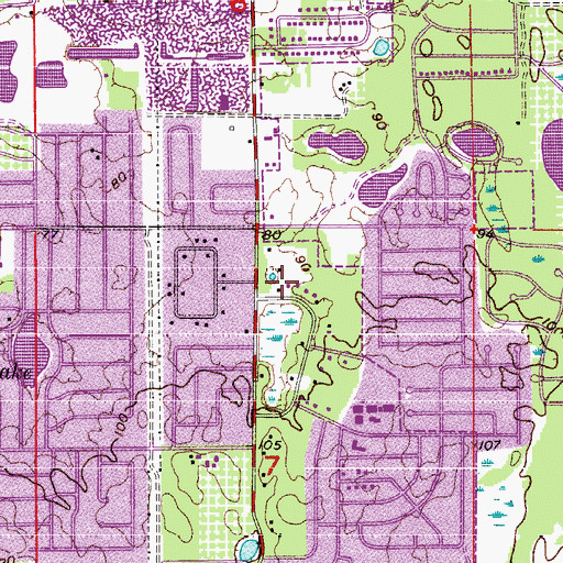 Topographic Map of North Lane Plaza Shopping Center, FL