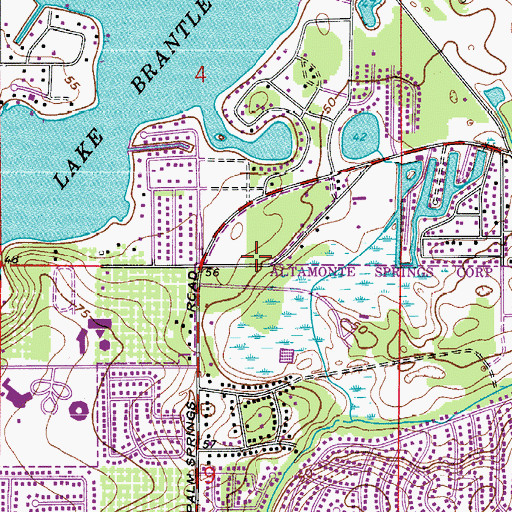 Topographic Map of Oak Grove Shoppes Shopping Center, FL