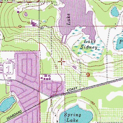Topographic Map of Ocoee Water Treatment Plant, FL