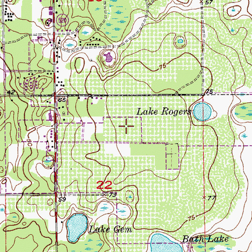 Topographic Map of Oviedo Municipal Complex, FL