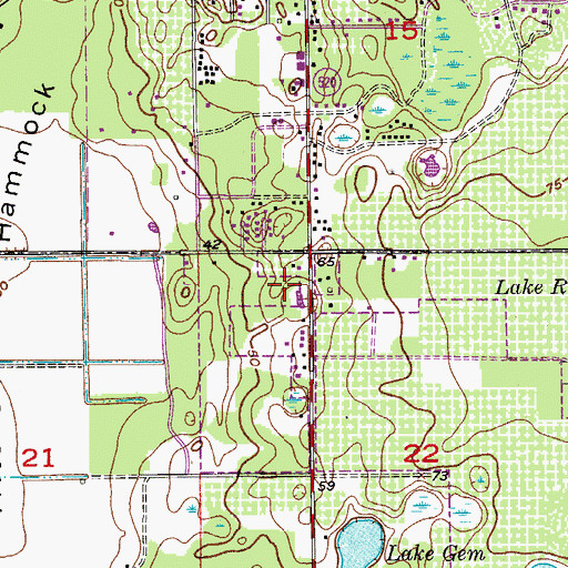Topographic Map of Oviedo Shopping Center, FL