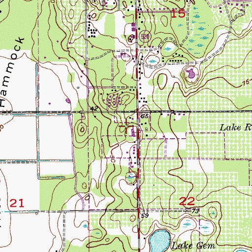 Topographic Map of Oviedo Shopping Center, FL