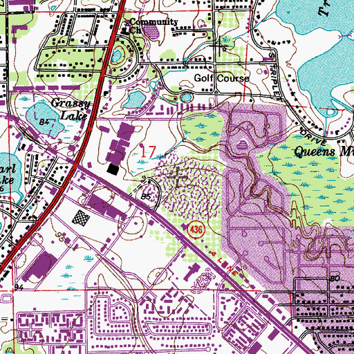 Topographic Map of Oxford Shopping Center, FL