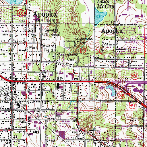 Topographic Map of Palm Plaza Shopping Center, FL