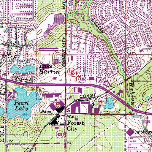Topographic Map of San Sebastian Square Shopping Center, FL
