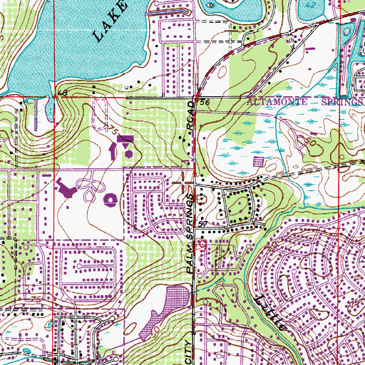 Topographic Map of Sand Lake Shopping Center, FL