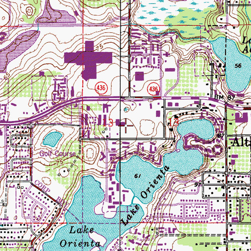 Topographic Map of Sanford Centre Shopping Center, FL