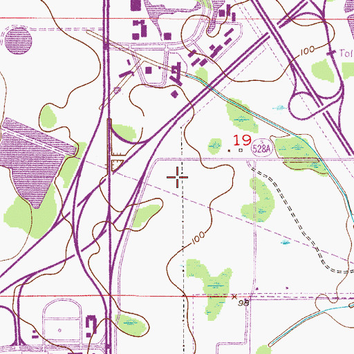 Topographic Map of Shoppers World Shopping Center, FL