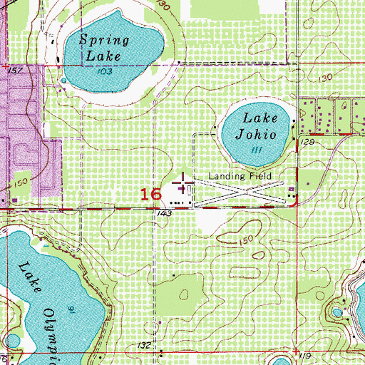Topographic Map of Silver Crossing Shopping Center, FL