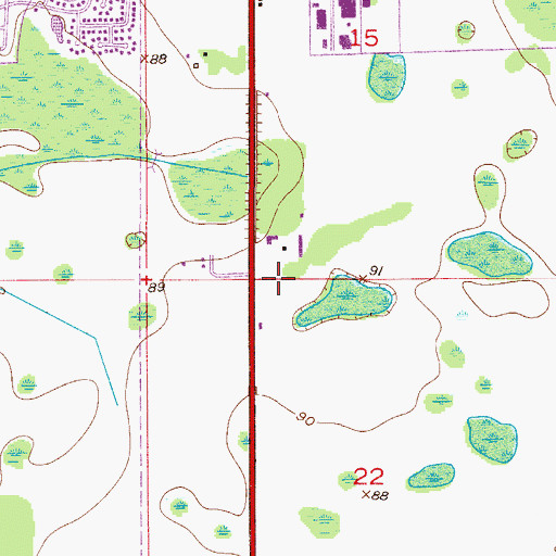 Topographic Map of South Chase Village Shopping Center, FL