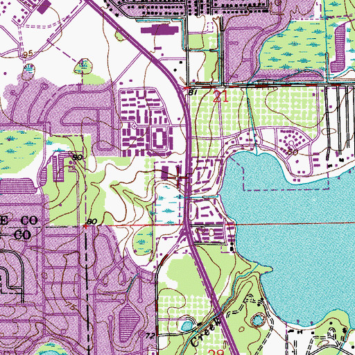 Topographic Map of Summit Plaza Shopping Center, FL