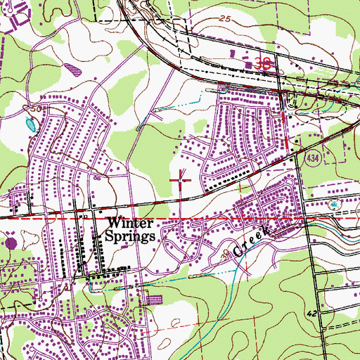 Topographic Map of The Village Marketplace Shopping Center, FL