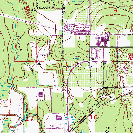 Topographic Map of Tuskawilla Plaza Shopping Center, FL