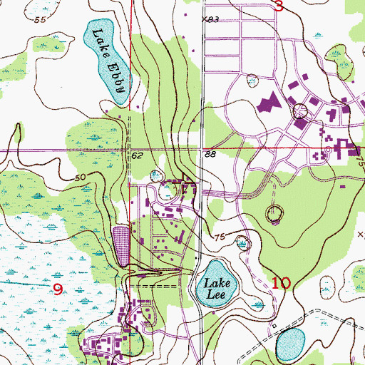 Topographic Map of University Shoppes Shopping Center, FL