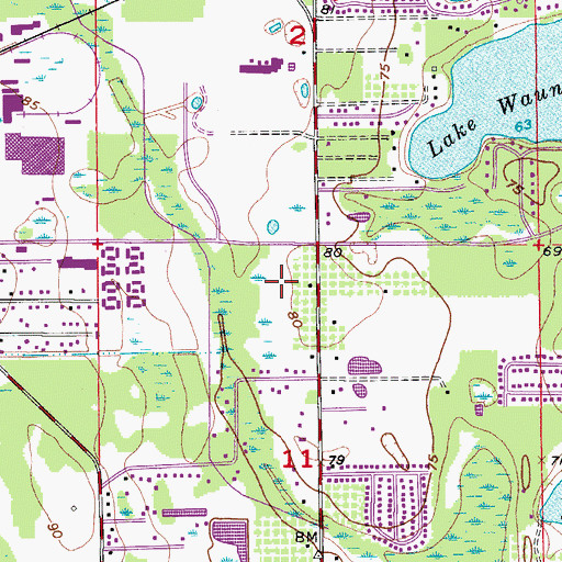 Topographic Map of University Square Shopping Center, FL