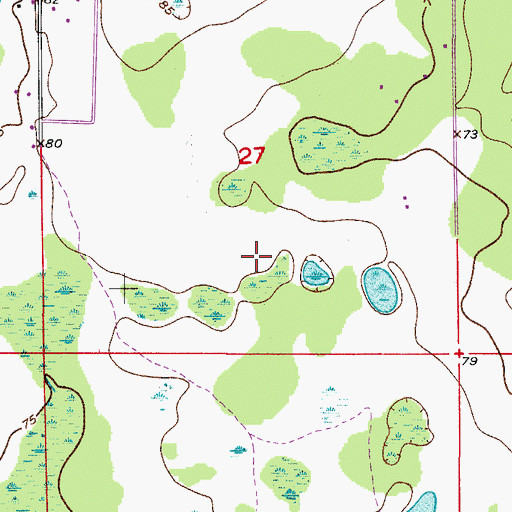 Topographic Map of Waterford Lakes Village Shopping Center, FL