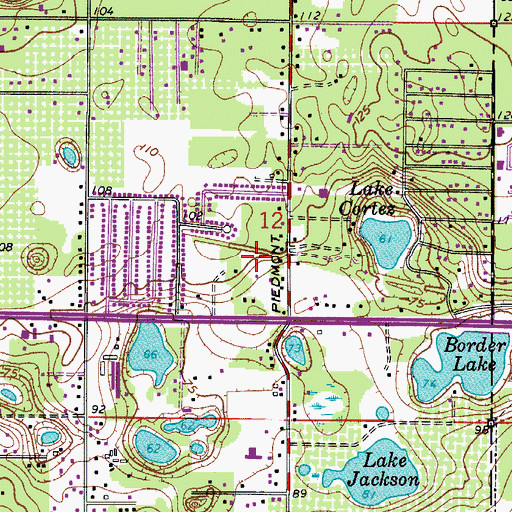 Topographic Map of Wekiva River Walk Shopping Center, FL