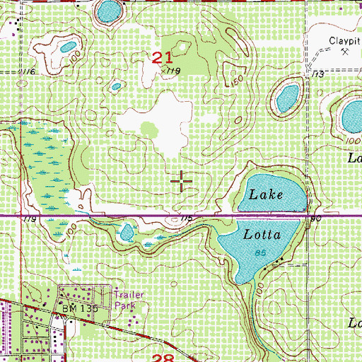 Topographic Map of West Oaks Mall Shopping Center, FL