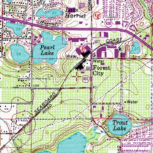 Topographic Map of West Towne Corners Shopping Center, FL