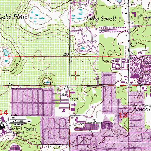 Topographic Map of Westgate Shopping Center, FL