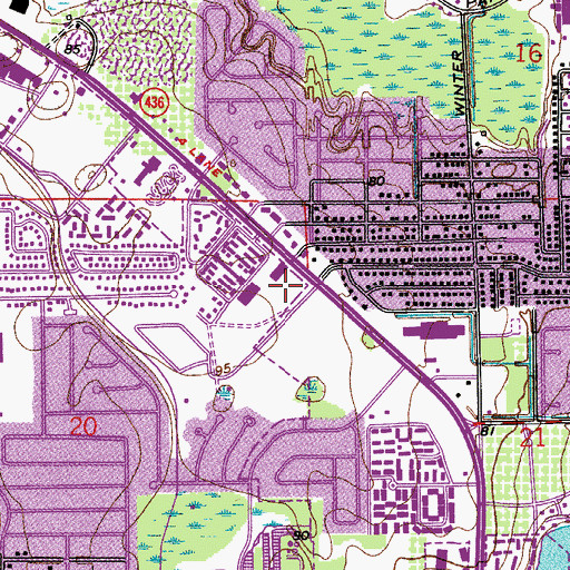 Topographic Map of Wilshire Plaza Shopping Center, FL