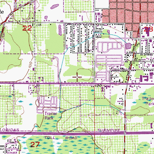 Topographic Map of Winter Garden Regional Shopping Center, FL