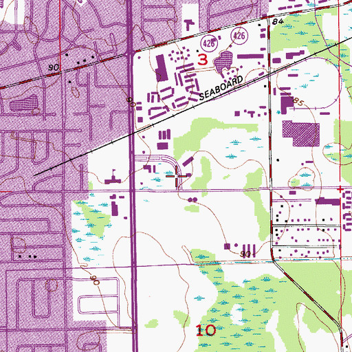 Topographic Map of Aloma Post Office, FL