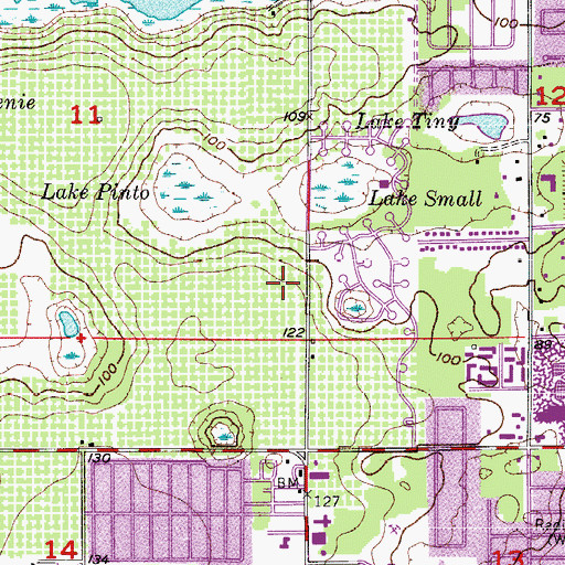 Topographic Map of Hiawassee Post Office, FL