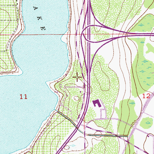 Topographic Map of Sand Lake Post Office, FL