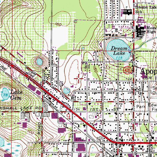 Topographic Map of Altamonte Elementary School, FL