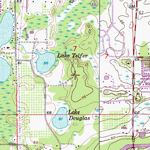 Topographic Map of Arbor Ridge School, FL