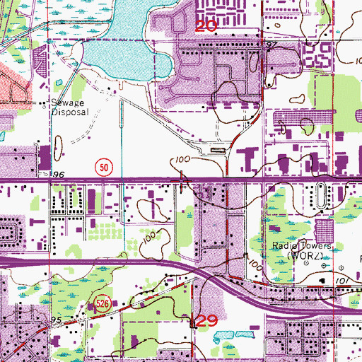 Topographic Map of Baptist Temple School, FL