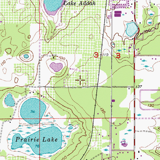 Topographic Map of Clarcona Elementary School, FL