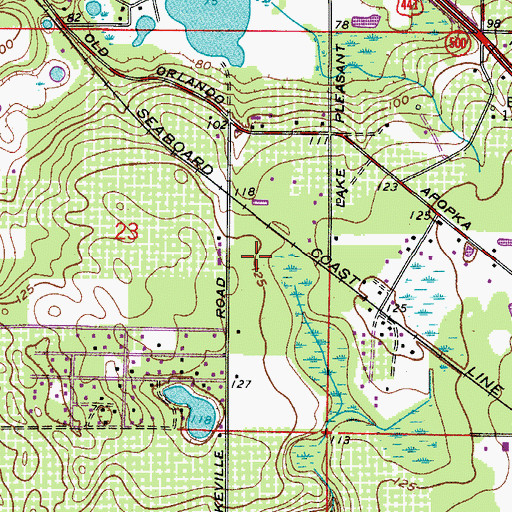 Topographic Map of Lakeville Elementary School, FL
