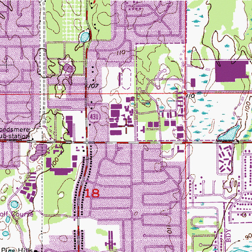 Topographic Map of New Church of Faith Academy, FL
