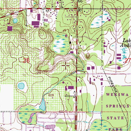 Topographic Map of Rock Springs Elementary School, FL