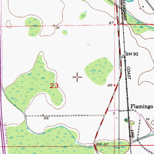Topographic Map of Southwood Elementary School, FL