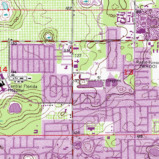 Topographic Map of Summit Charter School West, FL