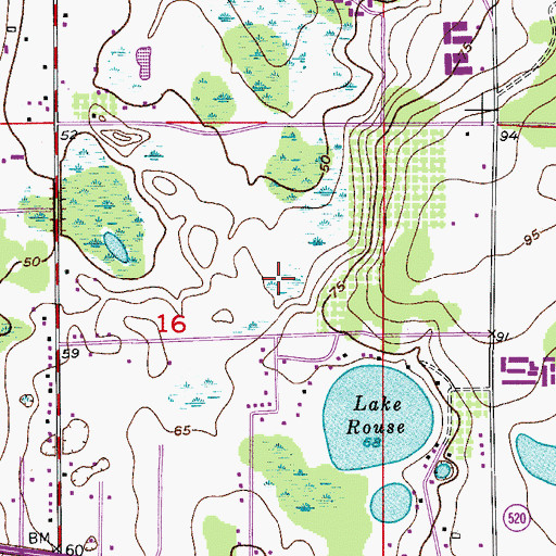 Topographic Map of University High School, FL