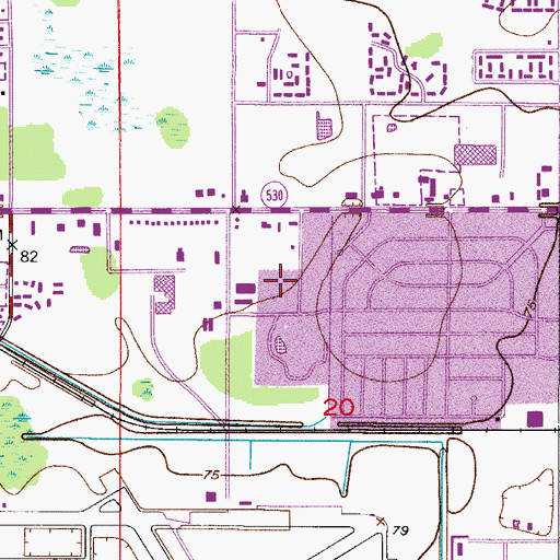 Topographic Map of Valencia Community College, FL