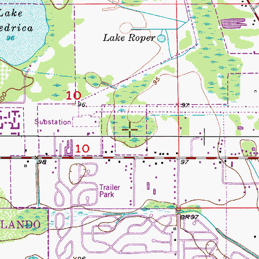 Topographic Map of Ventura Elementary School, FL